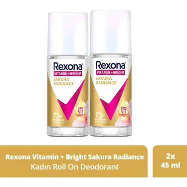 Rexona Vitamin + Bright Kadın Roll On Deodorant Sakura Radiance 45 ml