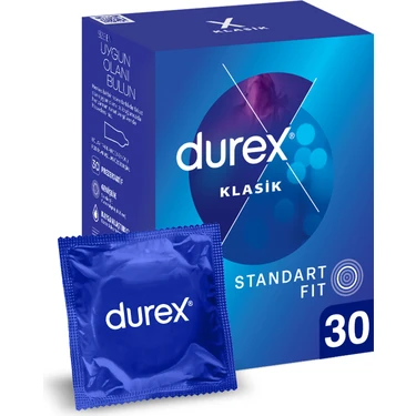 Durex Klasik 30'lu Prezervatifler Aile Planlaması İçin Güvenilir Koruma Klasik