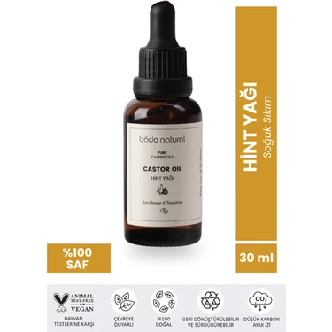 Bade Natural Hint Yağı Soğuk Sıkım %100 Saf 30