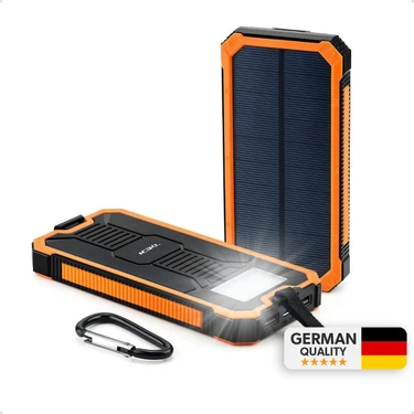 Deji Güneş Enerjili Solar Powerbank 10000 mah Led Işıklı Taşınabilir Şarj Cihazı