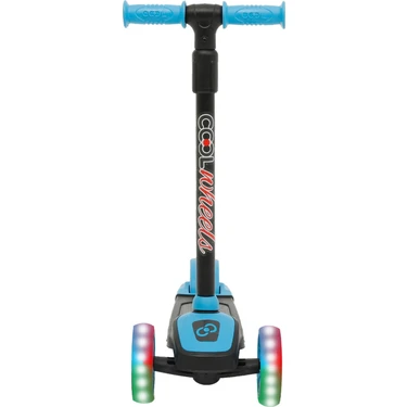 Cool Wheels Twist 3 + Yüksekliği Ayarlanabilir Işıklı Scooter Mavi