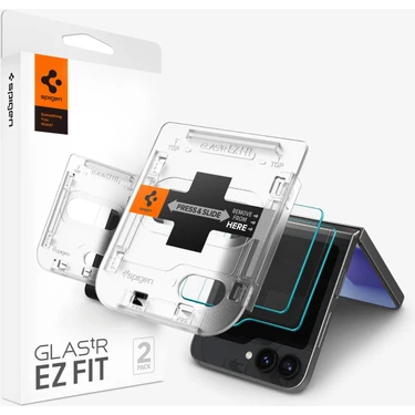 Spigen Galaxy Z Flip 6 Cam Ekran Koruyucu Kolay Kurulum Glas.tR EZ Fit HD (2 Adet) -