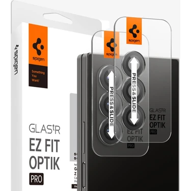 Spigen Galaxy Z Fold 6 Kamera Lens Camı Koruyucu Glas.tR EZ Fit Optik Pro (2 Adet) Black -