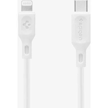 Spigen Essential USB-C to Lightning (1 Metre) Hızlı Şarj/Data Kablosu MFI Lisanslı C10CL White -