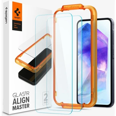 Spigen Galaxy A55 Cam Ekran Koruyucu Kolay Kurulum AlignMaster Glas.tR (2 Adet) -