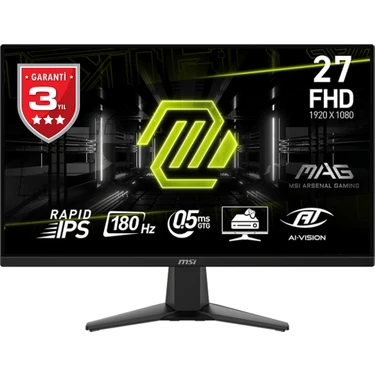 MSI MAG 275F 27 inç 180Hz 0.5ms Full HD Adaptive Sync Rapid IPS Gaming