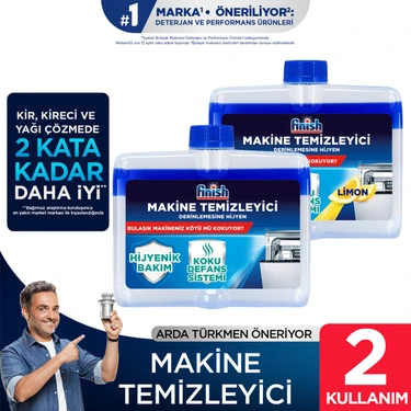 Finish Bulaşık Makinesi Deterjanı Makine Temizleyici Sıvı 2x250