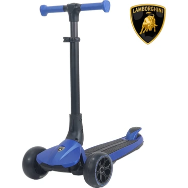 Lamborghini Lisanslı L3 Kolay Katlanabilir Işıklı Orta Gövde ve Işıklı Tekerlekli Çocuk Scooter