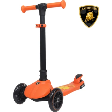 Lamborghini Lisanslı L5 Katlanabilir Işıklı 3 Tekerlekli Çocuk Scooter