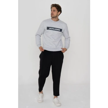 Jack & Jones Erkek Göğüs Logo Baskılı Sweatshirt -