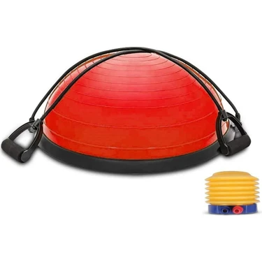 Triathlon T181-K Bosu Ball - Denge Topu / Pilates Aleti / Direnç Lastiği + Pompa Dahil / 45 CM