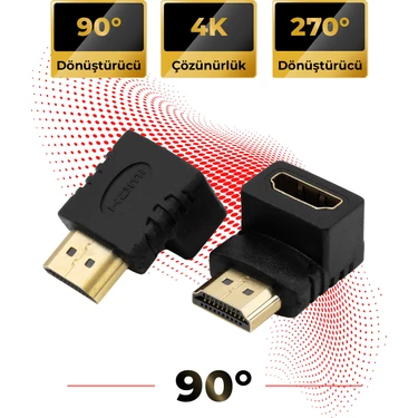 iPort HDMI 90° Dönüştürücü L Adaptör 4K Görüntü