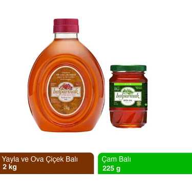 Balparmak Yayla Ova Çiçek Balı 2 kg ve Çam Balı 225 gr Doğal
