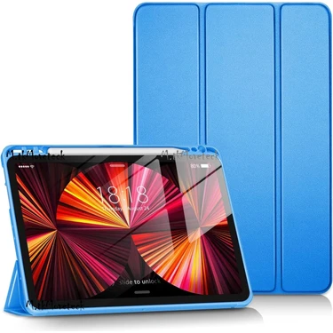M.tk moveteck Ipad Air 10.9 Inç Air 4 5 6. Uyumlu Kılıf Akıllı Smart Uyku Modlu Pen Kalem Bölmeli