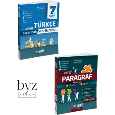 Gizli Yayınları  7. Sınıf Usta İşi Türkçe Soru Bankası - Usta İşi Paragraf Soru