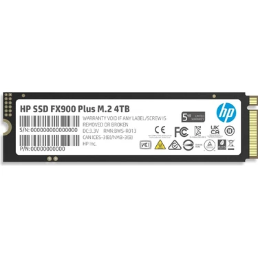 HP FX900 Plus 4TB 7400MB/s-6500MB/s Gen 4X4 PCIe Nvme M.2 SSD 7F619AA (Playstation