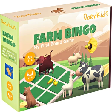 DoerKids Farm Bingo – Çiftlik Temalı Çocuk Tombalası - Tombala 2-6