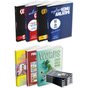 English　CDテキストセット Özer Kiraz Yayınları Video Destekli Genel İngilizce Seti 8 Kitabı