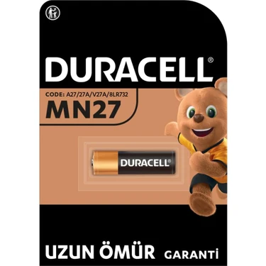 DURACELL MN27 (1’li Paket) özel alkalin pil 12V (A27