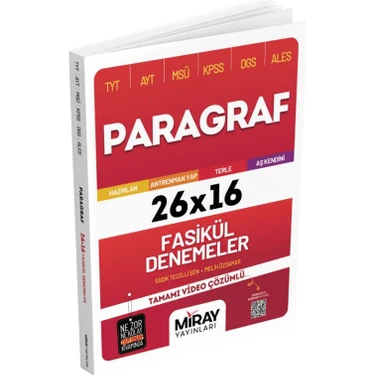 Miray Yayınları TYT AYT MSÜ KPSS DGS ALES Paragraf 26x16 Fasikül