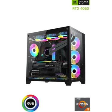 Güneysu Gaming R5-Ggwp-4 Ryzen 5 5600 16GB Ram 1tb M.2 Nvme SSD  RTX4060  8gb 240MM Sıvı Soğutmalı