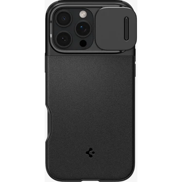 Spigen iPhone 16 Pro Max Kılıf Optik Armor MagFit MagSafe özellikli Black -