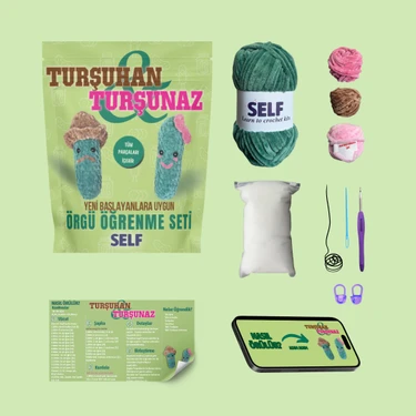 Self Turşuhan & Turşunaz Amigurumi Kiti Yeni Başlayanlar Için Uygun Turşu Örgü