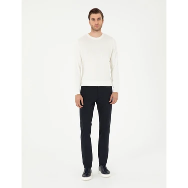 Pierre Cardin Erkek Lacivert Slim Fit Basic Kanvas Pantolon