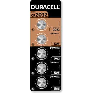 Duracell Özel 2032 Lityum Düğme Pil 3V, (CR2032) 5