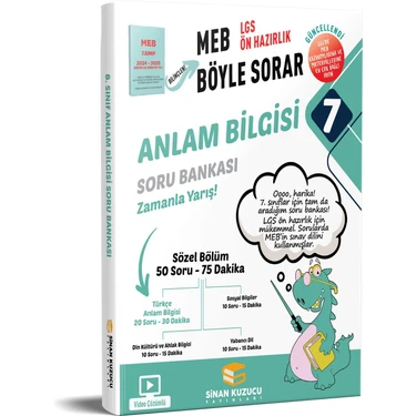 Sinan Kuzucu Yayınları 7. Sınıf Meb Böyle Sorar Anlam Bilgisi Soru Bankası Video