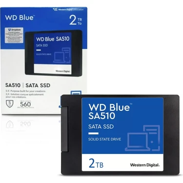 Wd Blue SA510 2.5'' Sata3 SSD 2TB 560MB/s-520MB/s Fiyatı