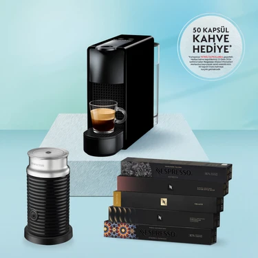 Nespresso Essenza Mini C 35 Black Bundle Kahve