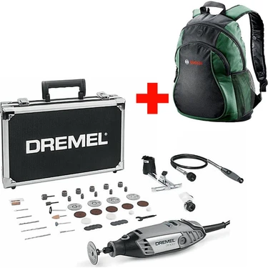 Dremel 3000-3 /45 130 W Elektrikli Çok Amaçlı El Motoru - F0133000VF  + Bosch Sırt
