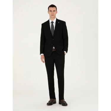 Pierre Cardin Erkek Siyah Slim Fit Takım Elbise