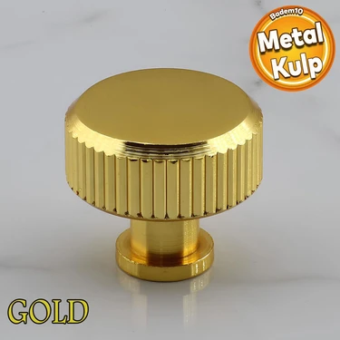 TUC GOLD0.1g チップ 3個セット Badem10 Taç Çizgili Düğme Metal Kulp Gold Altın Çekmece Fiyatı