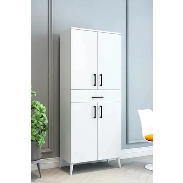Dmc Home %100 MDF Beyaz Çok amaçlı dolap Kiler Banyo dolabı Mutfak dolabı  175X70X37