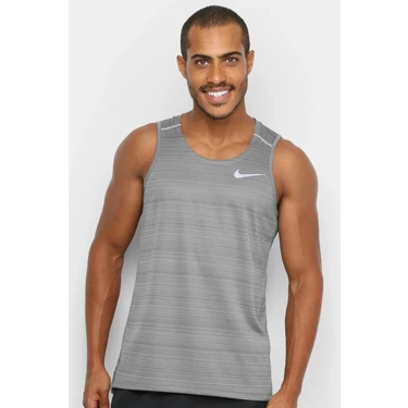 Nike Miler Dri Fit Running Tank Top Grey Erkek Koşu Atleti