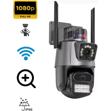 ATAsoft Blm-61 Full Hd 1080P IP66 Wifi Akıllı Hareket Sensörlü Takip 4x Zoom Su Geçirmez Ip Kamera