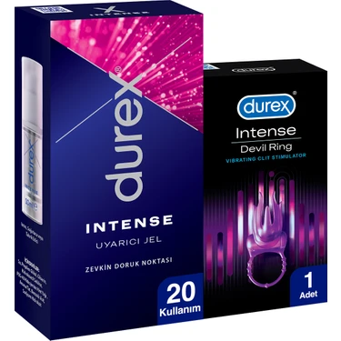 Durex Intense Devil Ring Titreşimli Halka + Durex Intense Uyarıcı Jel 10