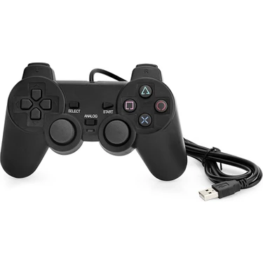 Giyitec Bilgisayar Pc USB Oyun Kolu Gamepad Analog Titreşimli Double