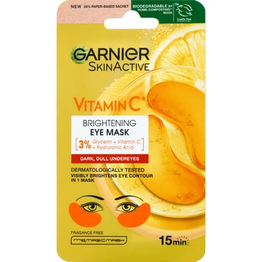 Garnier C Vitamini İçeren Parlaklık ve Aydınlatıcı Etkili Göz Maskesi – Yorgunluk Belirtilerini