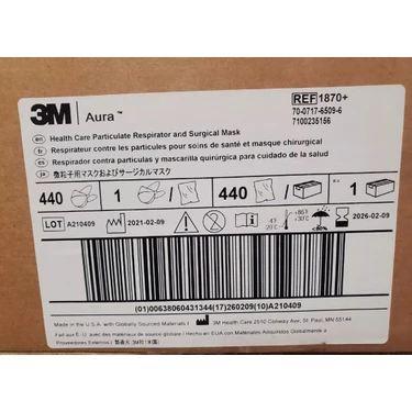 3M 1870+N95 Nıosh Ffp3