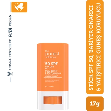 The Purest Solutions Bariyer Onarıcı Ve Yatıştırıcı, Yüksek Güneş Koruyucu Stick Spf 50, 17