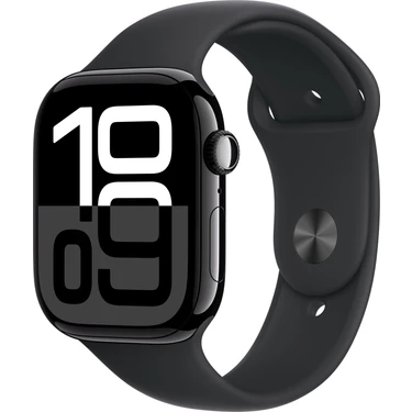 Apple Watch Series 10 GPS, 42 mm Simsiyah Alüminyum Kasa ve Siyah