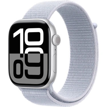 Apple Watch Series 10 GPS, 42 mm Gümüş Rengi Alüminyum Kasa ve Bulut Mavisi