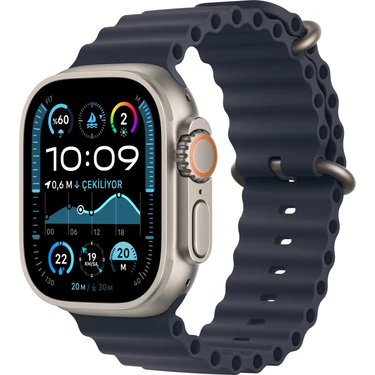 Apple Watch Ultra 2 GPS + Cellular, 49 mm Natürel Titanyum Kasa ve Lacivert