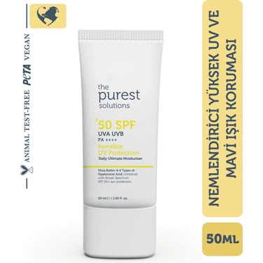 The Purest Solutions, Yüksek Koruma ve Nemlendirici Etkili Güneş Koruyucu Krem SPF 50, 50