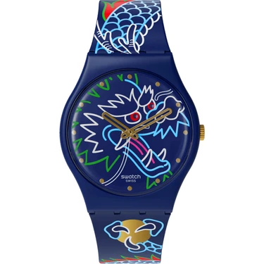 Swatch SO28Z125 Swatch Dragon In Waves Bayan Kol