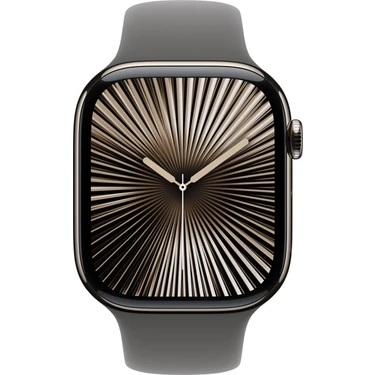 Apple Watch Series 10 GPS + Cellular, 42 mm Natürel Titanyum Kasa ve Taş Grisi