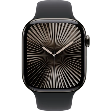 Apple Watch Series 10 GPS + Cellular, 46 mm Arduvaz Titanyum Kasa ve Siyah Spor Kordon -